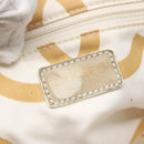 CHANEL Matelasse Chain Shoulder Bag Straw Ivory Gold CC Auth 142167-9