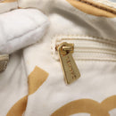 CHANEL Matelasse Chain Shoulder Bag Straw Ivory Gold CC Auth 142167-19