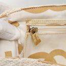 CHANEL Matelasse Chain Shoulder Bag Straw Ivory Gold CC Auth 142167-20