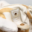 CHANEL Matelasse Chain Shoulder Bag Straw Ivory Gold CC Auth 142167-10