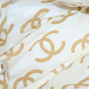 CHANEL Matelasse Chain Shoulder Bag Straw Ivory Gold CC Auth 142167-11