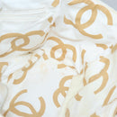 CHANEL Matelasse Chain Shoulder Bag Straw Ivory Gold CC Auth 142167-21