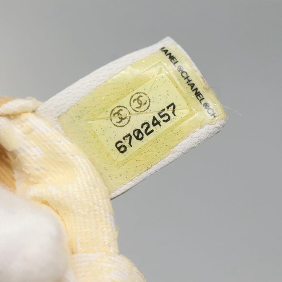 CHANEL Matelasse Chain Shoulder Bag Straw Ivory Gold CC Auth 142167