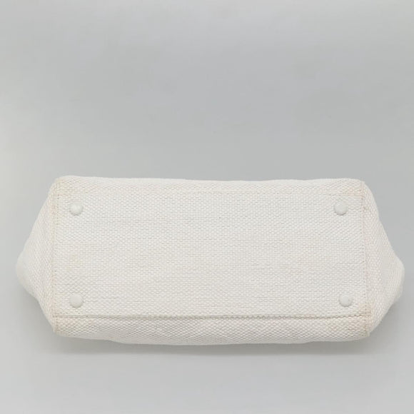 CHANEL Matelasse Chain Shoulder Bag Straw Ivory Gold CC Auth 142167