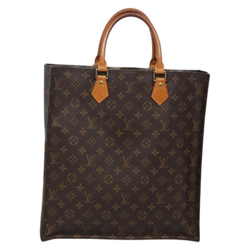 LOUIS VUITTON Monogram Sac Plat Hand Bag M51140 LV Auth 142171