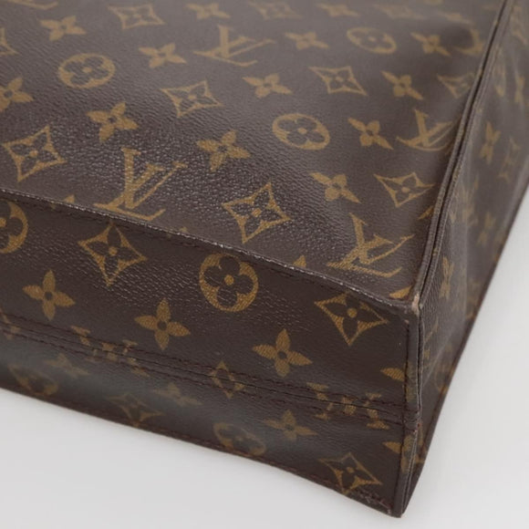 LOUIS VUITTON Monogram Sac Plat Hand Bag M51140 LV Auth 142171