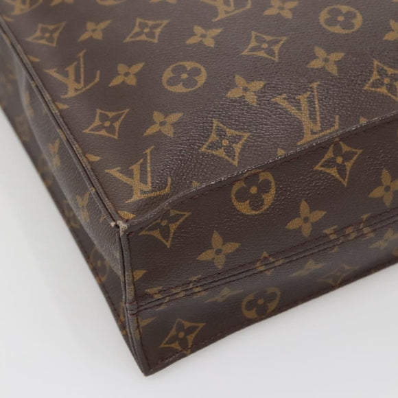 LOUIS VUITTON Monogram Sac Plat Hand Bag M51140 LV Auth 142171