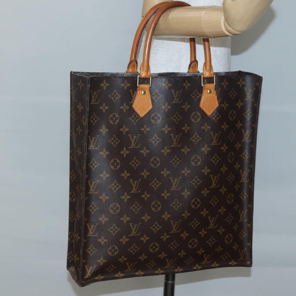 LOUIS VUITTON Monogram Sac Plat Hand Bag M51140 LV Auth 142171