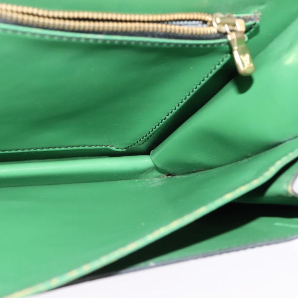 LOUIS VUITTON Epi Free Run Shoulder Bag Green Black M52414 LV Auth 142173
