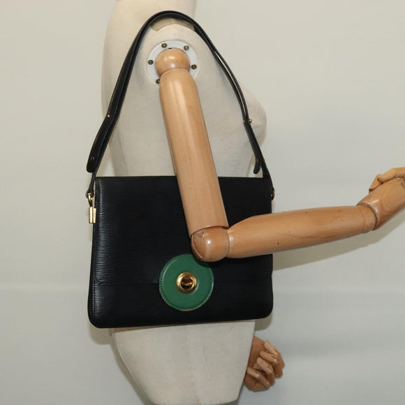 LOUIS VUITTON Epi Free Run Shoulder Bag Green Black M52414 LV Auth 142173