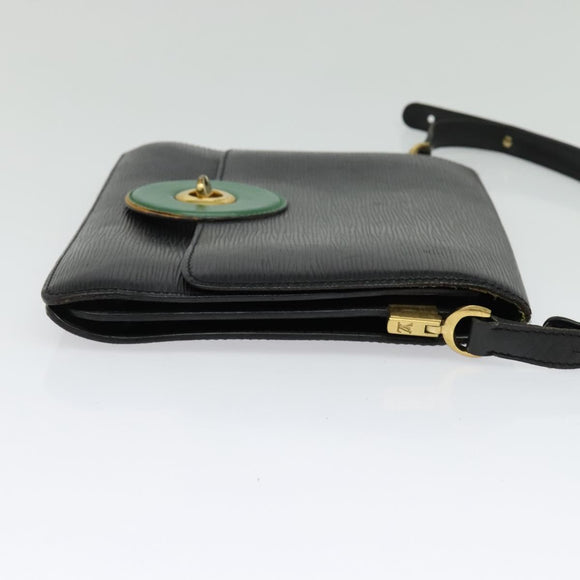 LOUIS VUITTON Epi Free Run Shoulder Bag Green Black M52414 LV Auth 142173
