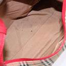 BURBERRY Nova Check Shoulder Bag Canvas Beige Gold Auth 142180-11