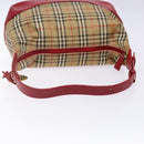 BURBERRY Nova Check Shoulder Bag Canvas Beige Gold Auth 142180-7