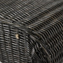 Salvatore Ferragamo Gancini Hand Bag Rattan Black Gold Auth 142182V-17