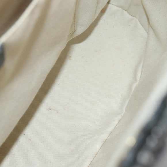 Salvatore Ferragamo Gancini Hand Bag Rattan Black Gold Auth 142182V