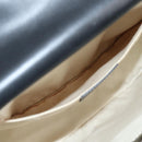 Salvatore Ferragamo Gancini Hand Bag Rattan Black Gold Auth 142182V-22