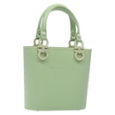Salvatore Ferragamo Gancini Hand Bag Rubber Green Auth 142183-1