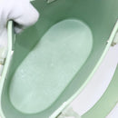 Salvatore Ferragamo Gancini Hand Bag Rubber Green Auth 142183-11