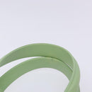 Salvatore Ferragamo Gancini Hand Bag Rubber Green Auth 142183-8