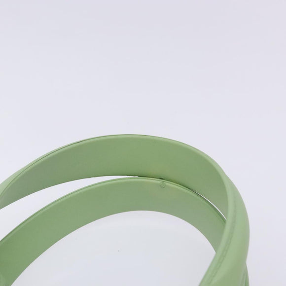 Salvatore Ferragamo Gancini Hand Bag Rubber Green Auth 142183