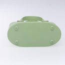 Salvatore Ferragamo Gancini Hand Bag Rubber Green Auth 142183-5