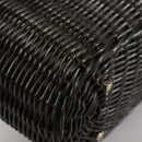 Salvatore Ferragamo Gancini Hand Bag Rattan Black Gold Auth 142185V-14