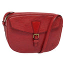 LOUIS VUITTON Epi Jeune Fille MM Shoulder Bag Red M52157 LV Auth 142186-1