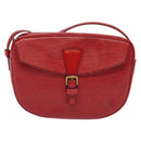 LOUIS VUITTON Epi Jeune Fille MM Shoulder Bag Red M52157 LV Auth 142186-13