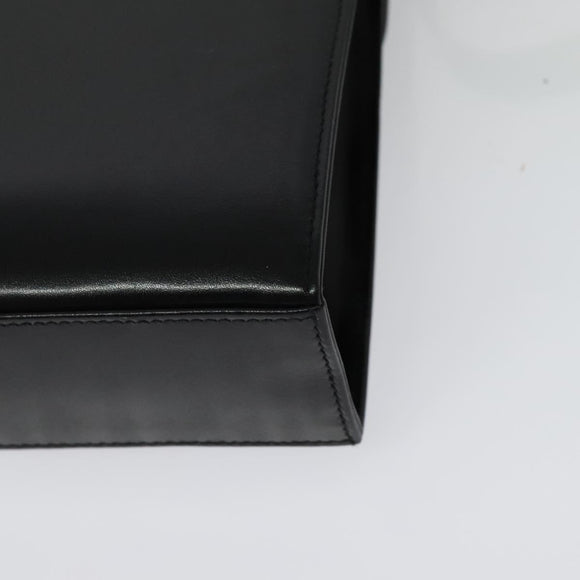 Salvatore Ferragamo Gancini Shoulder Bag Leather Black Gold Auth 142187