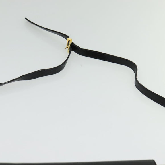 Salvatore Ferragamo Gancini Shoulder Bag Leather Black Gold Auth 142187