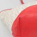 FENDI Zucca Canvas Tote Bag PVC White Gold Auth 142189-15