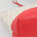 FENDI Zucca Canvas Tote Bag PVC White Gold Auth 142189-16