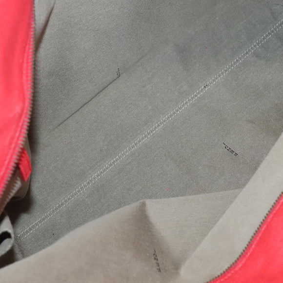 FENDI Zucca Canvas Tote Bag PVC White Gold Auth 142189