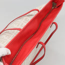 FENDI Zucca Canvas Tote Bag PVC White Gold Auth 142189-6