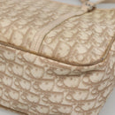 Christian Dior Trotter Canvas Romantic Tote Bag PVC Beige Silver Auth 142190-15