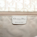 Christian Dior Trotter Canvas Romantic Tote Bag PVC Beige Silver Auth 142190-17