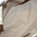 Christian Dior Trotter Canvas Romantic Tote Bag PVC Beige Silver Auth 142190-10