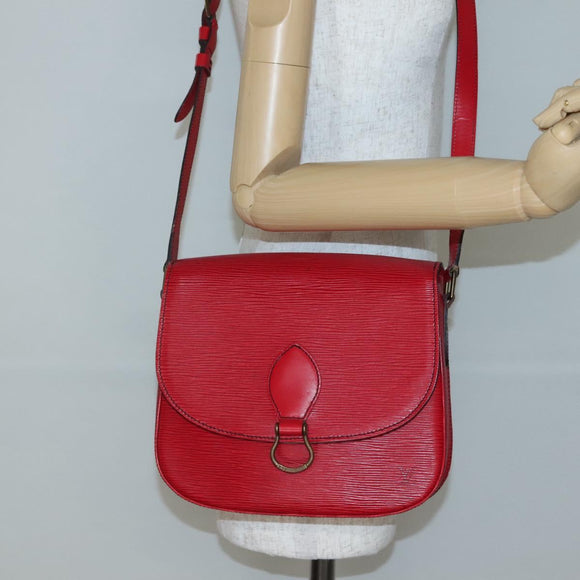 LOUIS VUITTON Epi Saint Cloud GM Shoulder Bag Red M52197 LV Auth 142192