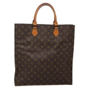 LOUIS VUITTON Monogram Sac Plat Hand Bag M51140 LV Auth 142198-1