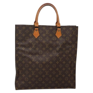 LOUIS VUITTON Monogram Sac Plat Hand Bag M51140 LV Auth 142198