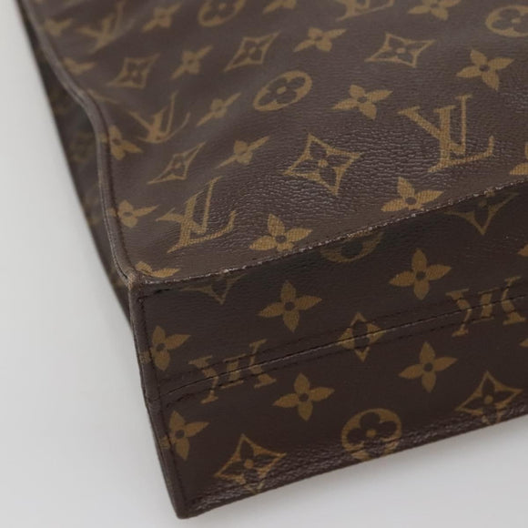 LOUIS VUITTON Monogram Sac Plat Hand Bag M51140 LV Auth 142198