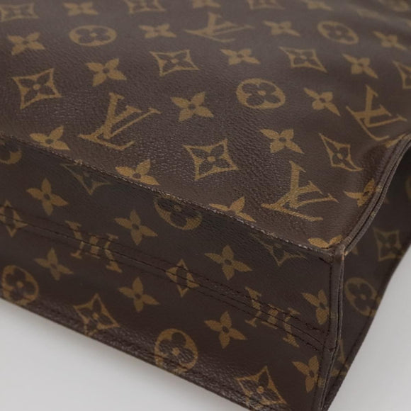 LOUIS VUITTON Monogram Sac Plat Hand Bag M51140 LV Auth 142198