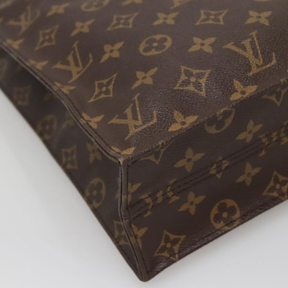 LOUIS VUITTON Monogram Sac Plat Hand Bag M51140 LV Auth 142198