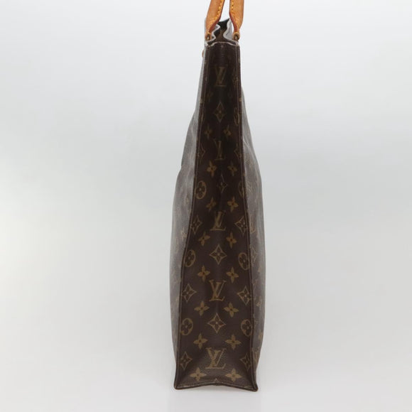 LOUIS VUITTON Monogram Sac Plat Hand Bag M51140 LV Auth 142198