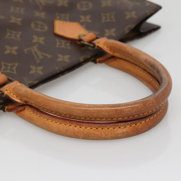 LOUIS VUITTON Monogram Sac Plat Hand Bag M51140 LV Auth 142198