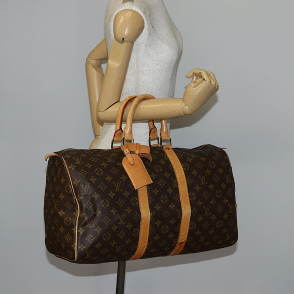 LOUIS VUITTON Monogram Keepall 45 Boston Bag M41428 LV Auth 142204