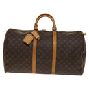 LOUIS VUITTON Monogram Keepall 55 Boston Bag M41424 LV Auth 142205-13
