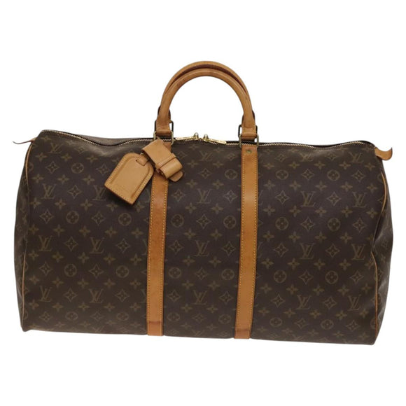 LOUIS VUITTON Monogram Keepall 55 Boston Bag M41424 LV Auth 142205