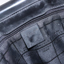 CELINE Macadam Canvas Hand Bag Enamel Brown Gold Auth 142207-17