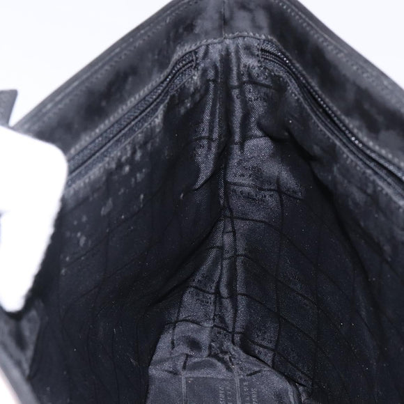 CELINE Macadam Canvas Hand Bag Enamel Brown Gold Auth 142207